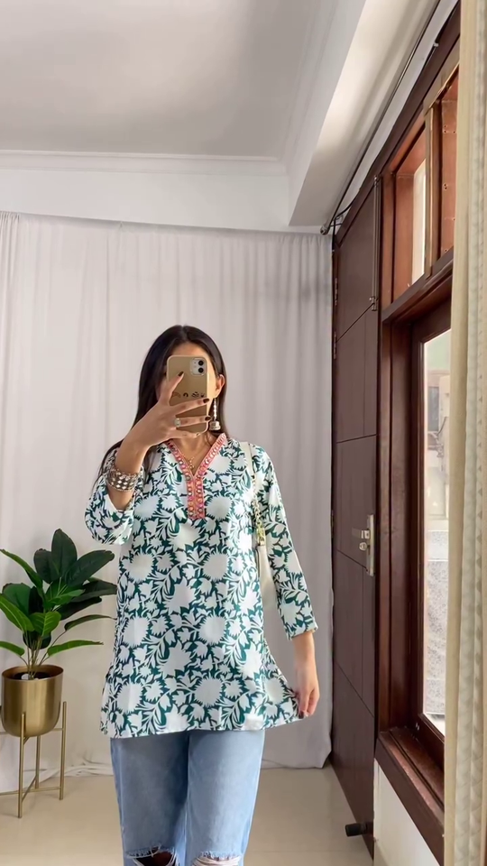 Printed Kurti Tops
