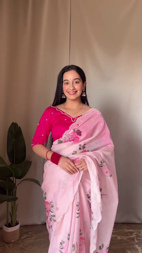 Georgette and Cotton Blend Saree