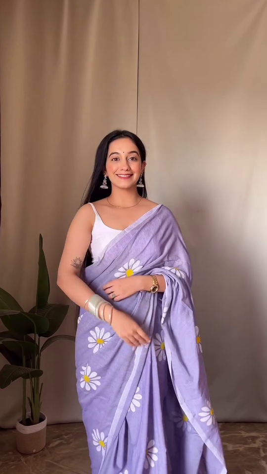 Georgette and Cotton Blend Saree